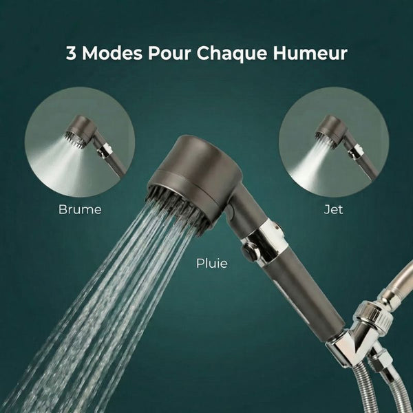 Pommeau de Douche Anti-Calcaire Effet Spa – Filtration + Massage
