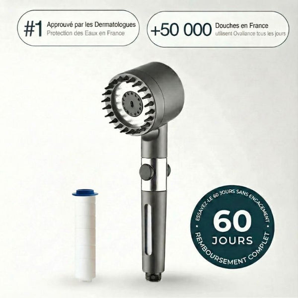 Pommeau de Douche Anti-Calcaire Effet Spa – Filtration + Massage